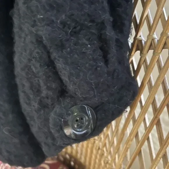 Elevenses Black Boucle Wool Mohair Stand Alone Jacket S 6 Anthropologie Chic - Picture 4 of 6